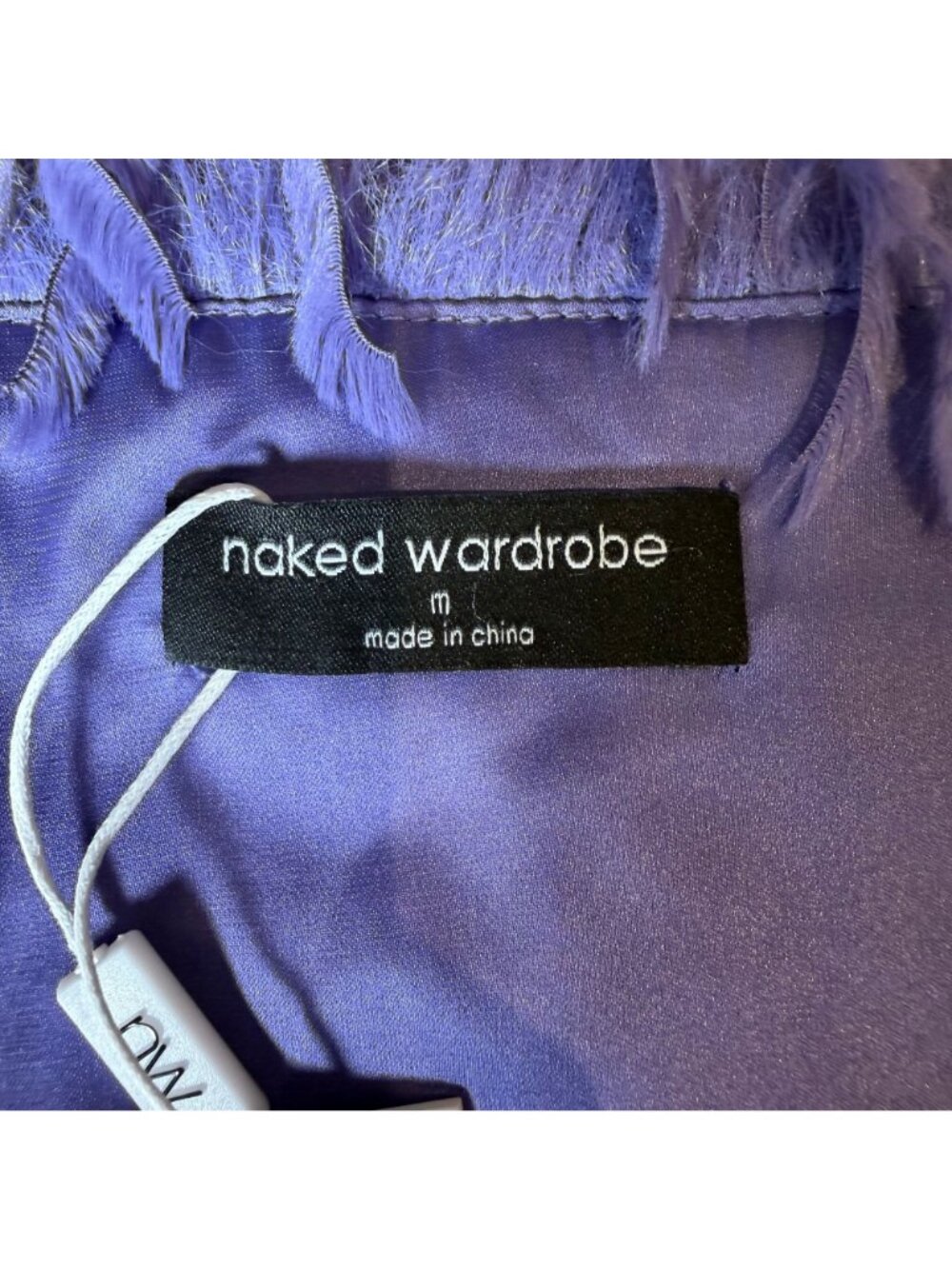 Naked Wardrobe Lavender Faux Feather Mini Skirt Women's Size Medium NWT! - Picture 3 of 5